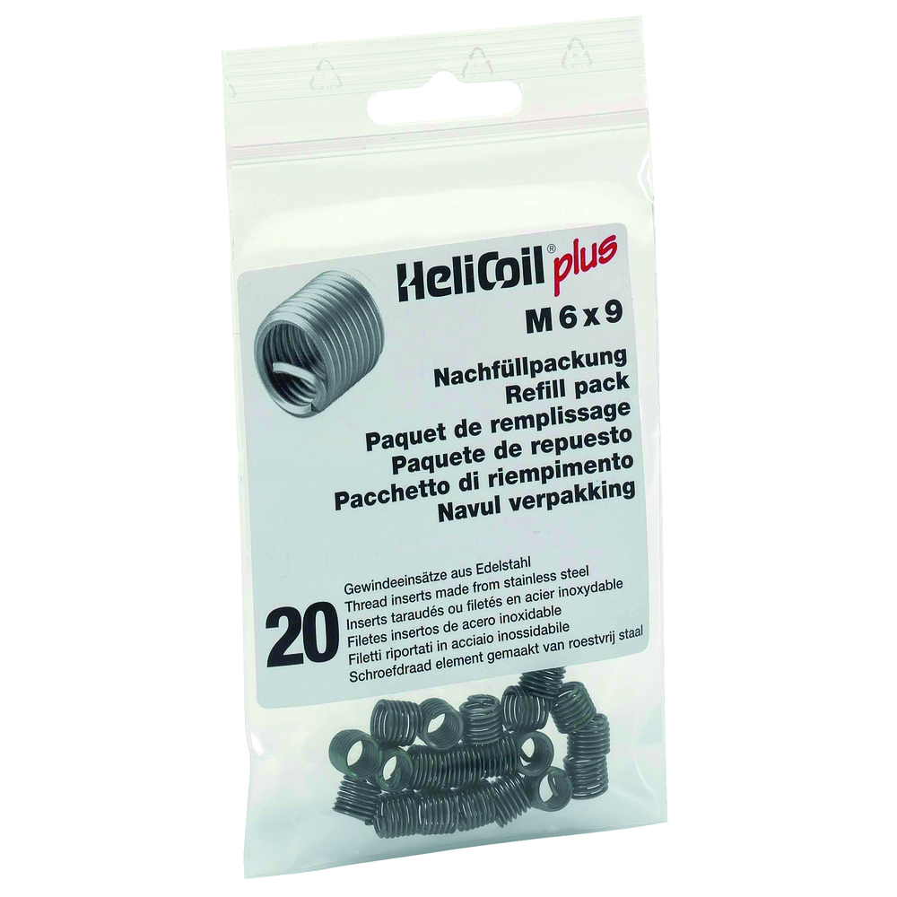 Gewinde-Reparatur-Satz 1xD,1,5xD,2xD Helicoil M6 (60 Einsätze)